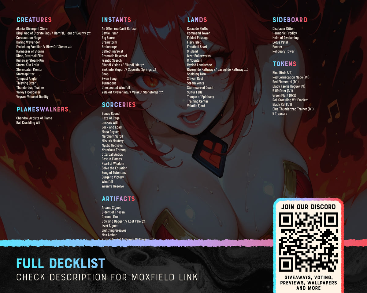 Otter Spellslinger waifu Commander proxy deck, presentation 13