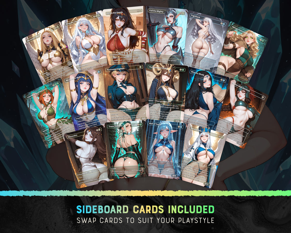 Arcades Defenders Arcades waifu Commander proxy deck, presentation 05