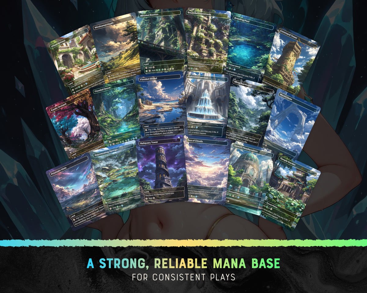 Arcades Defenders Arcades waifu Commander proxy deck, presentation 12