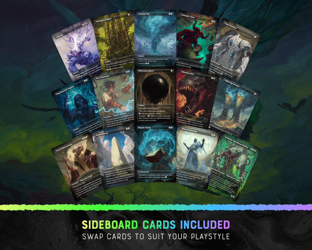 Atraxa Infect fantasy Commander proxy deck, presentation 05