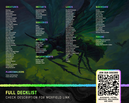 Atraxa Infect fantasy Commander proxy deck, presentation 13