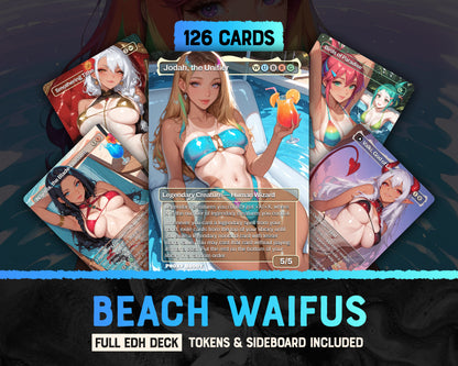 Beach Waifus Jodah waifu Commander proxy deck, presentation 01