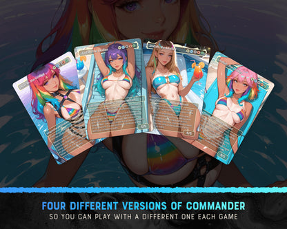 Beach Waifus Jodah waifu Commander proxy deck, presentation 03