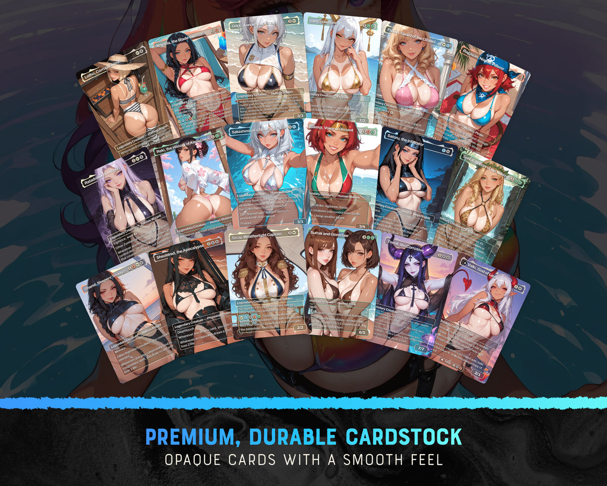 Beach Waifus Jodah waifu Commander proxy deck, presentation 07