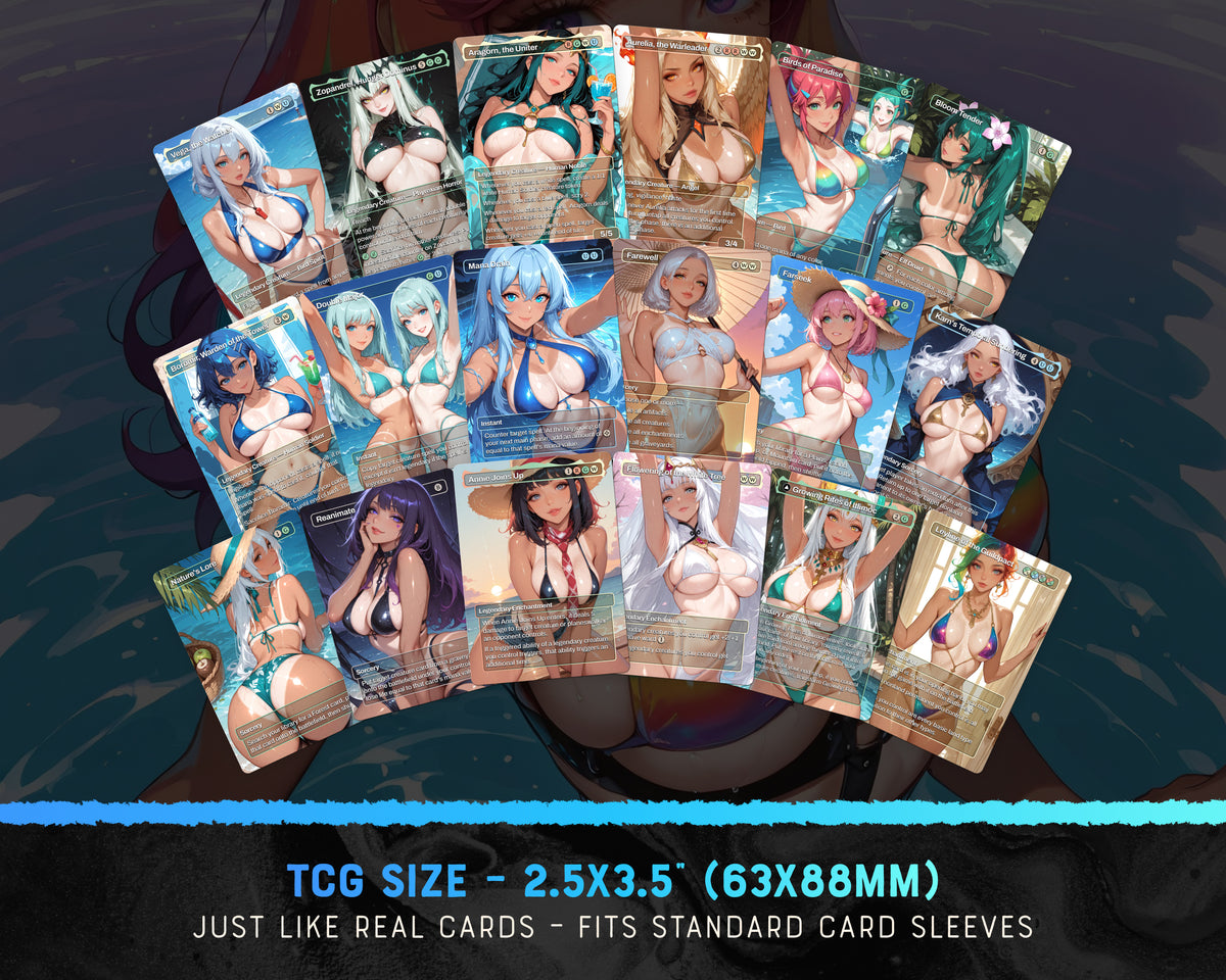 Beach Waifus Jodah waifu Commander proxy deck, presentation 09