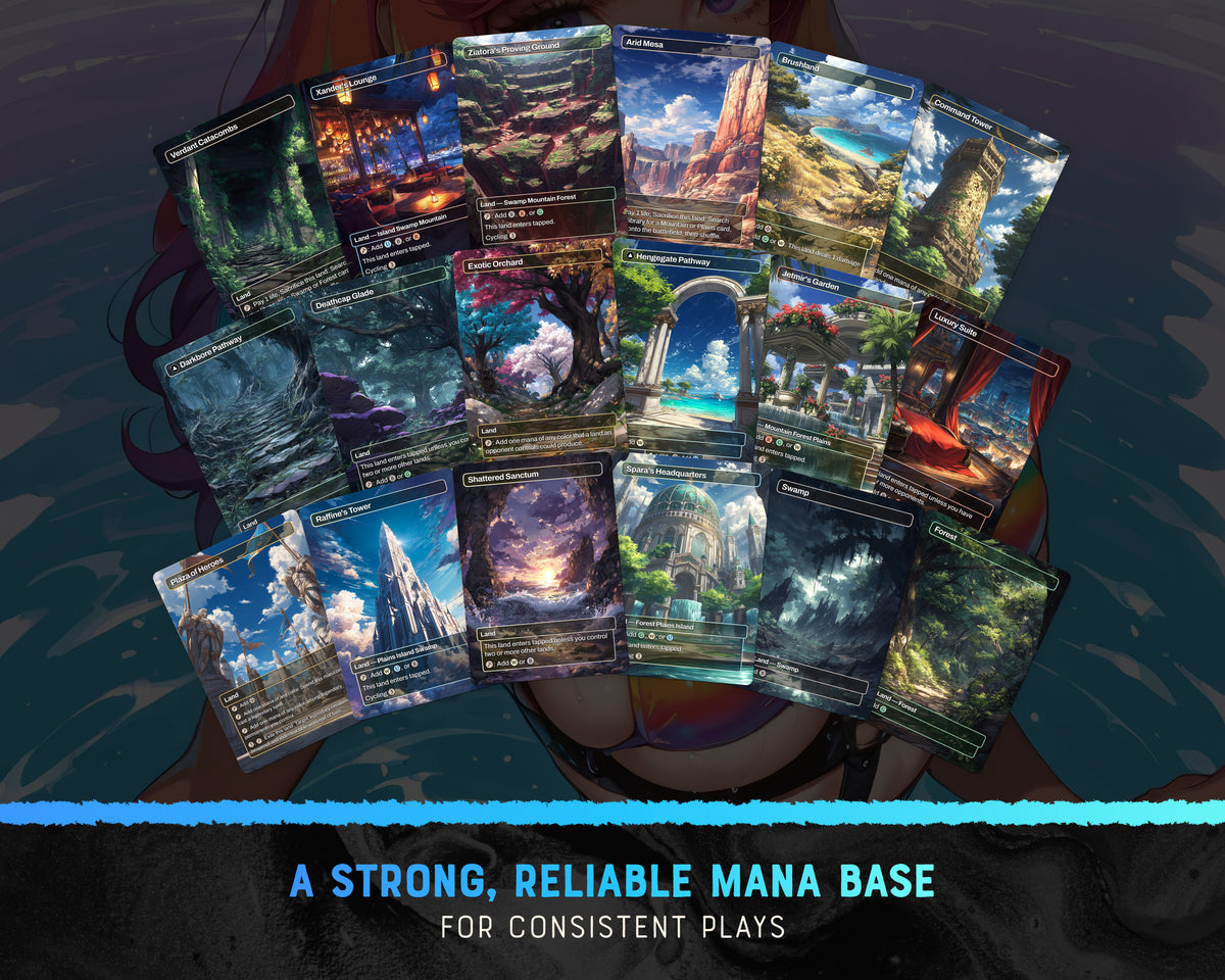 Beach Waifus Jodah waifu Commander proxy deck, presentation 12
