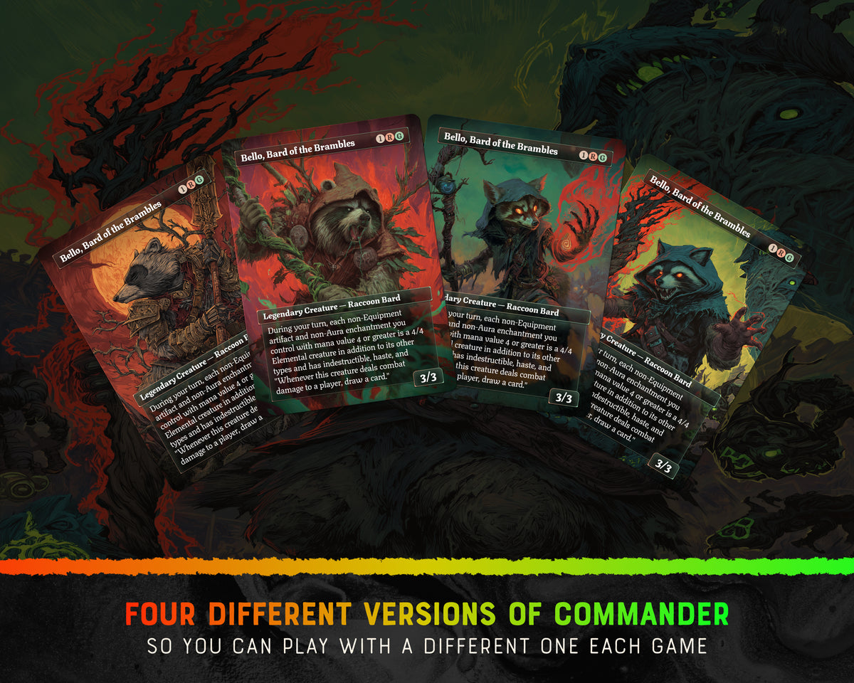 Bello Enchantments fantasy Commander proxy deck, presentation 03