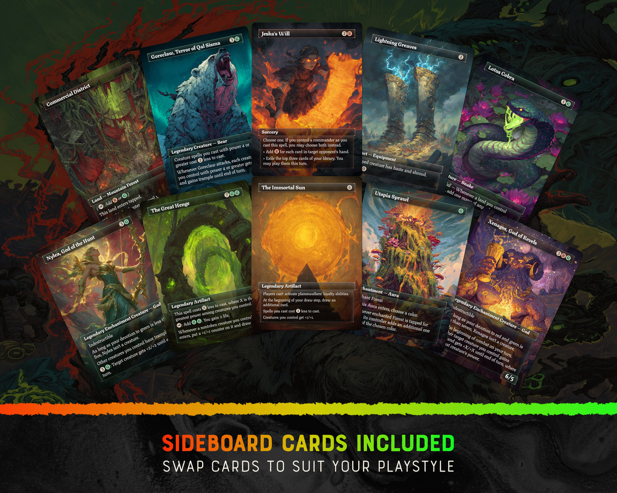 Bello Enchantments fantasy Commander proxy deck, presentation 05