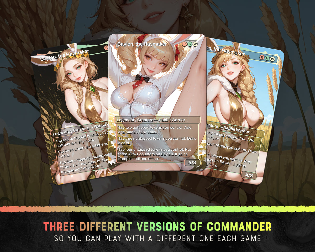 Bunny Tribal waifu Commander proxy deck, presentation 03