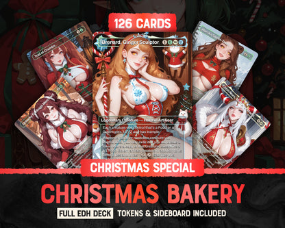Christmas Bakery Brenard, Ginger Sculptor waifu Commander proxy deck cover