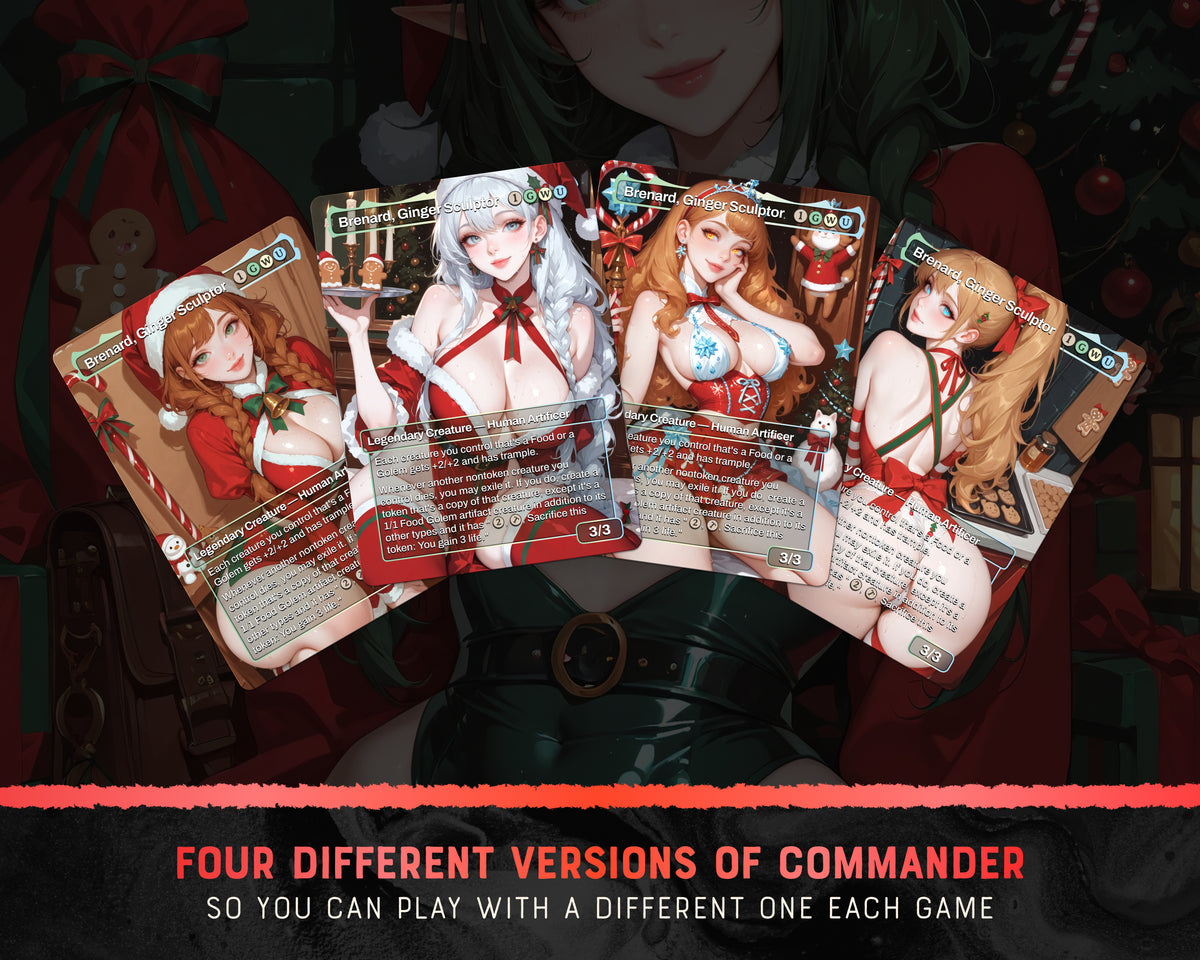 Christmas Bakery waifu Commander proxy deck, presentation 03