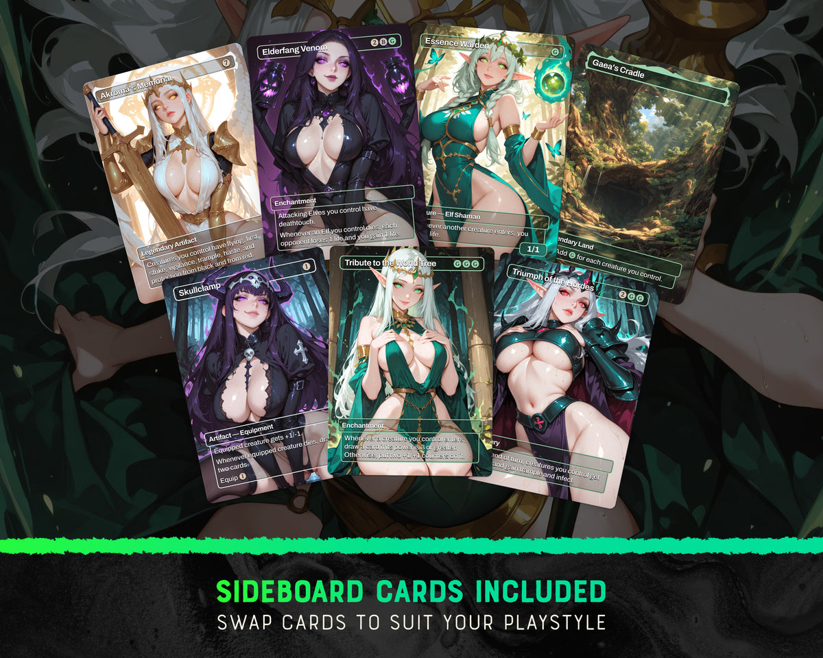 Elf Tribal waifu Commander proxy deck, presentation 05