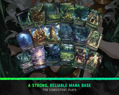 Elf Tribal waifu Commander proxy deck, presentation 12