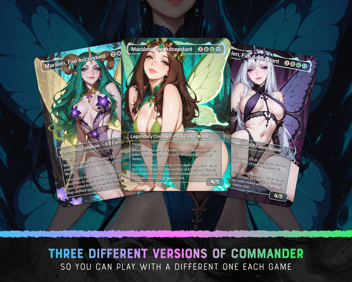 Faerie Tribal waifu Commander proxy deck, presentation 03