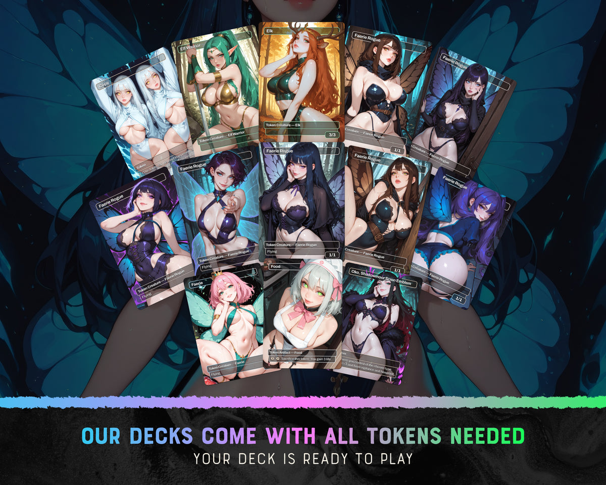 Faerie Tribal waifu Commander proxy deck, presentation 04