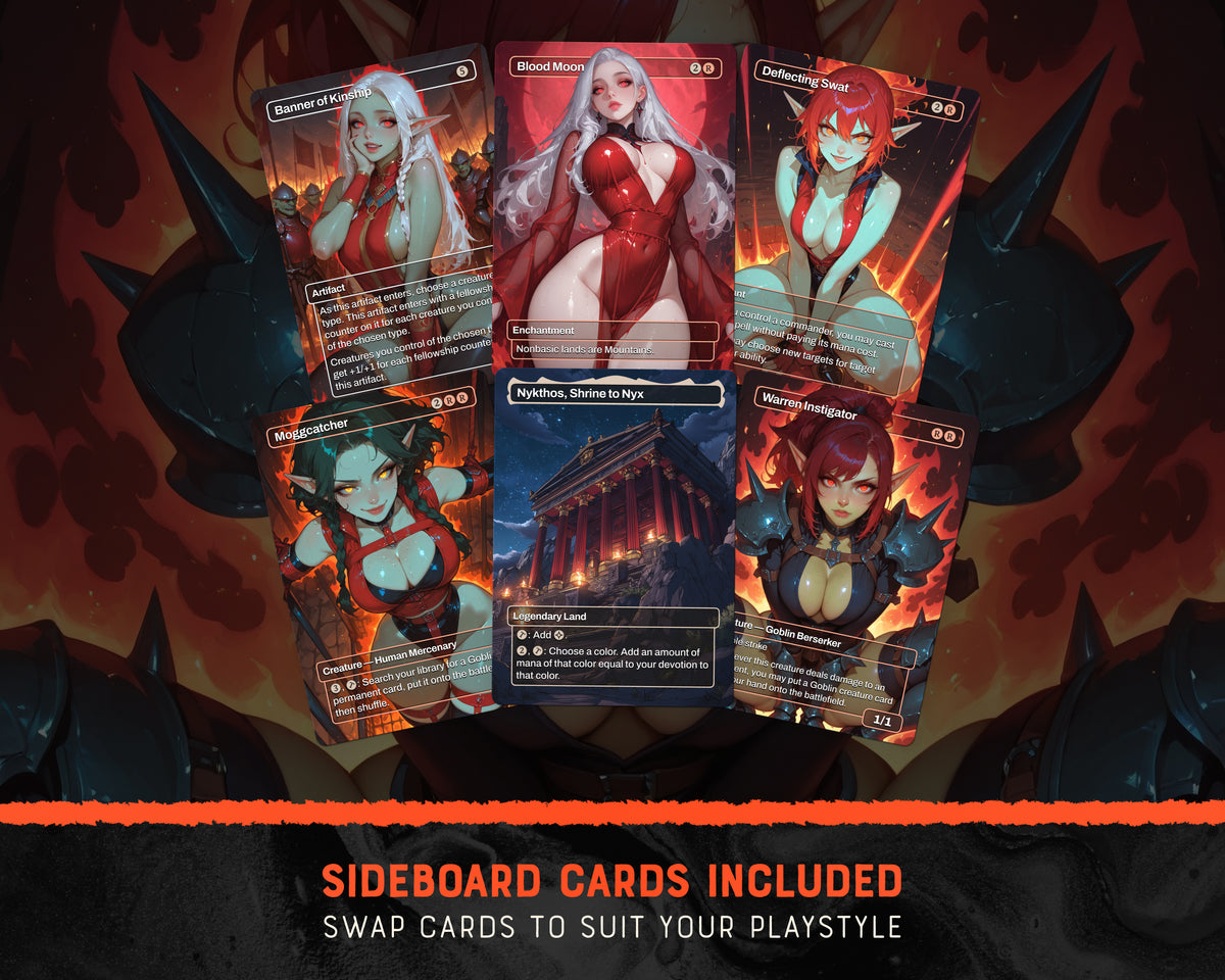 Goblin Tribal waifu Commander proxy deck, presentation 05