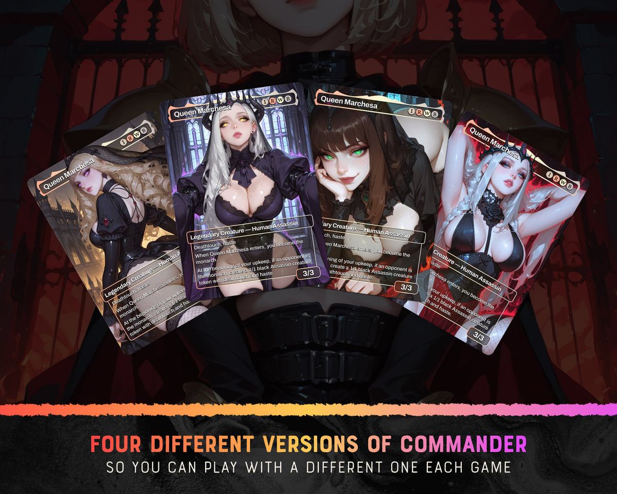 Goth Queens waifu Commander proxy deck, presentation 03