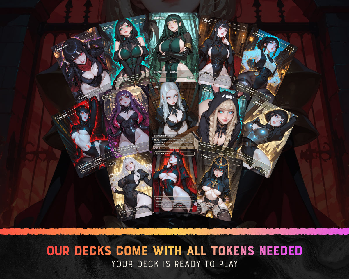 Goth Queens waifu Commander proxy deck, presentation 04
