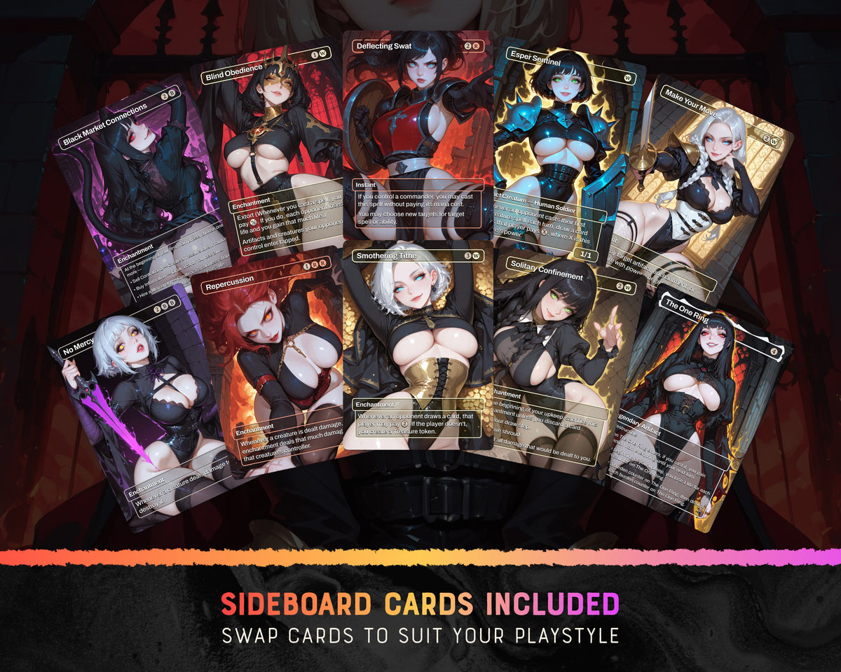 Goth Queens waifu Commander proxy deck, presentation 05