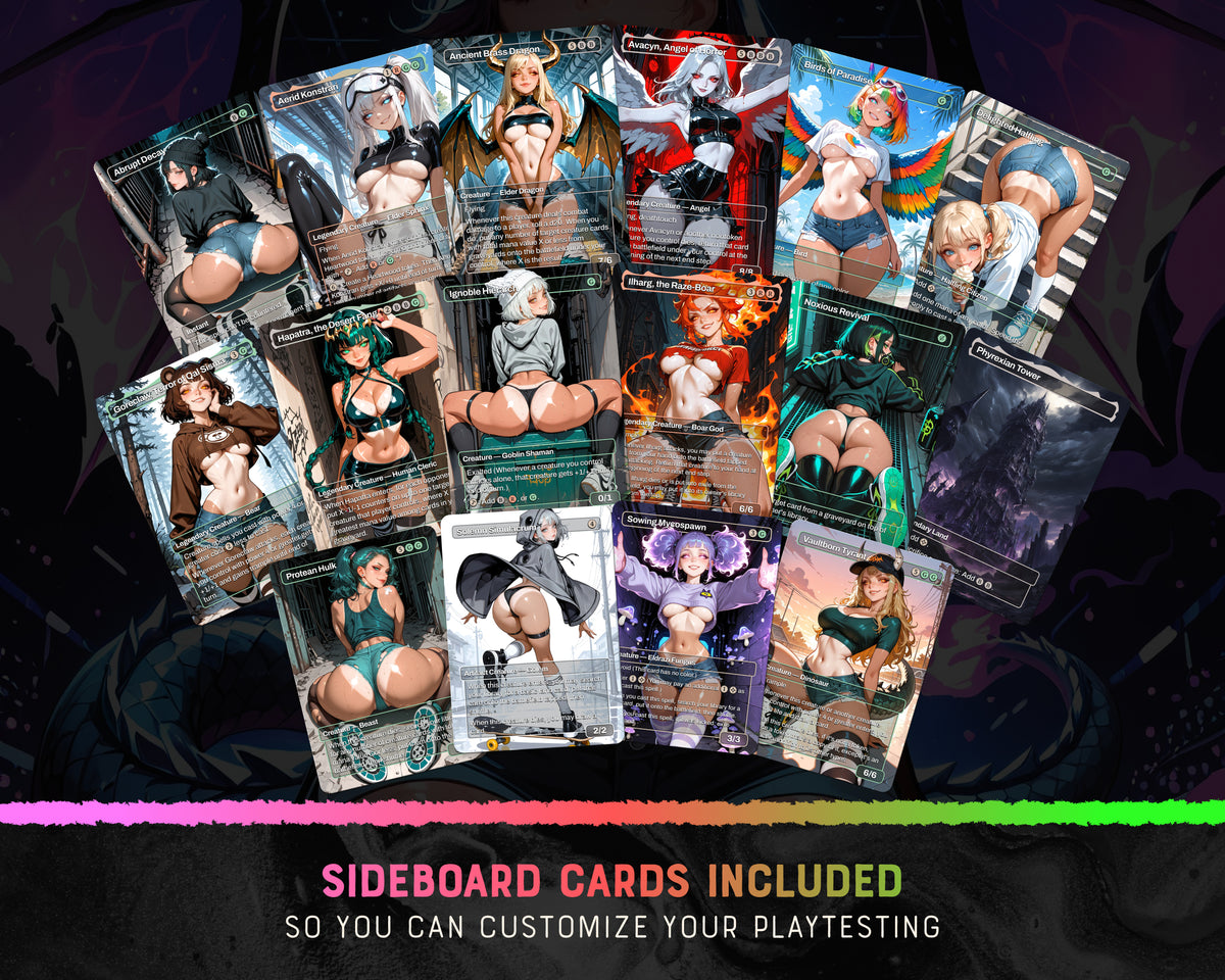 Henzie Skaters waifu Commander proxy deck, presentation 05