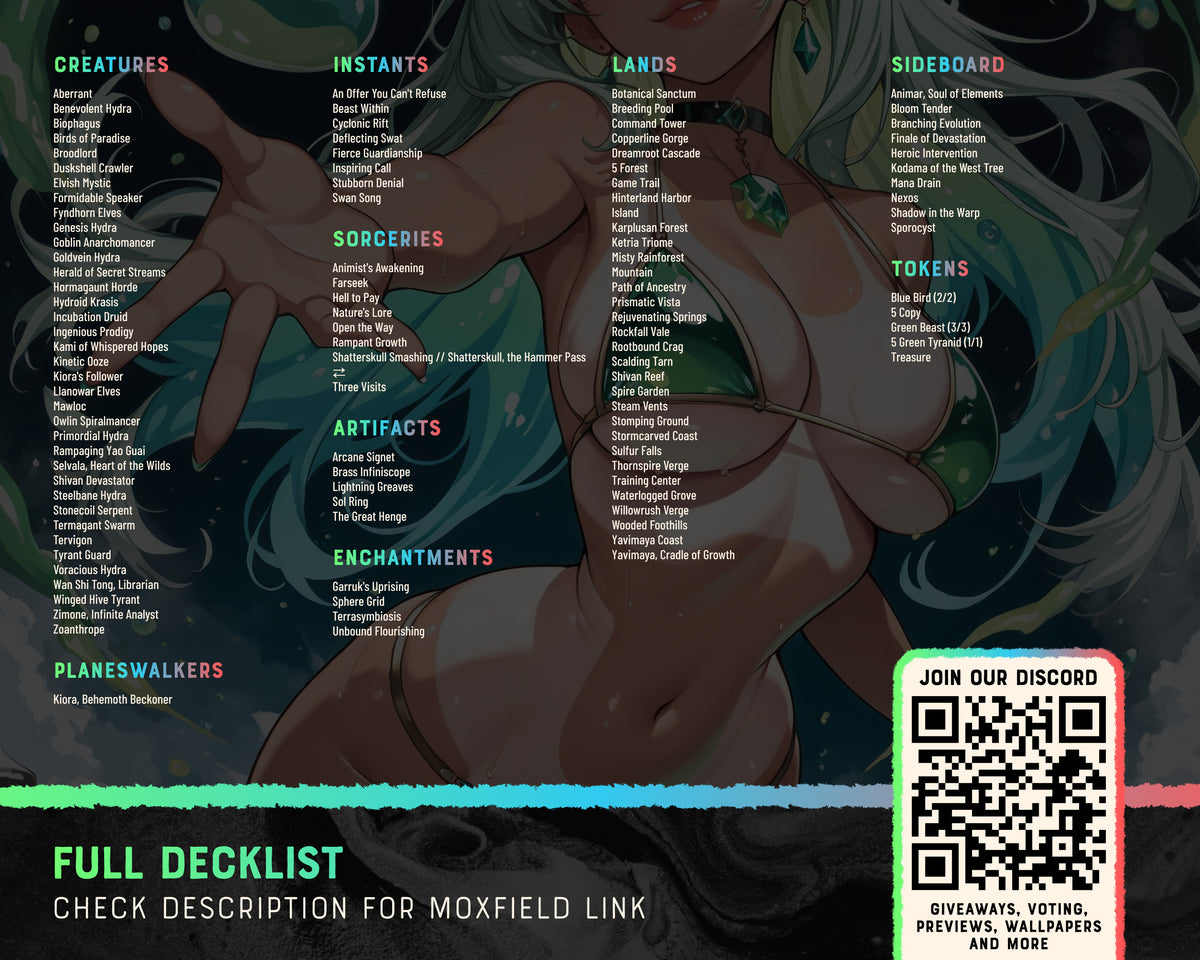 Jungle Explorers waifu Commander proxy deck, presentation 13