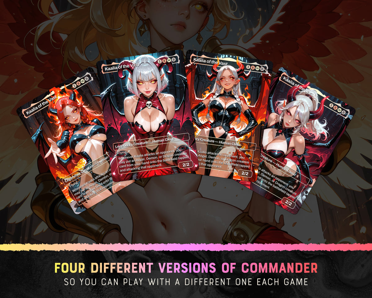 Kaalia War Queen waifu Commander proxy deck, presentation 03