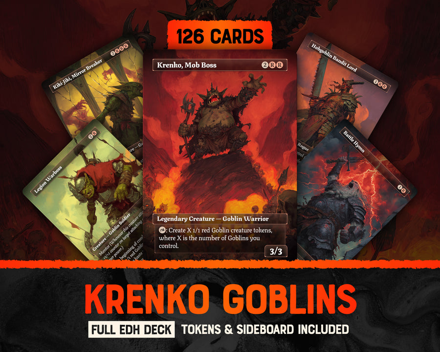 Krenko, Mob Boss Fantasy Commander Proxy Deck