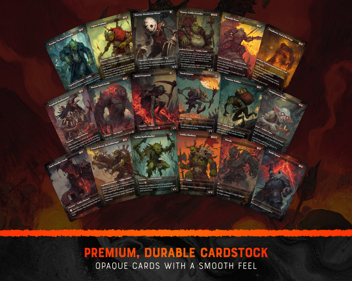 Krenko Goblins fantasy Commander proxy deck, presentation 07