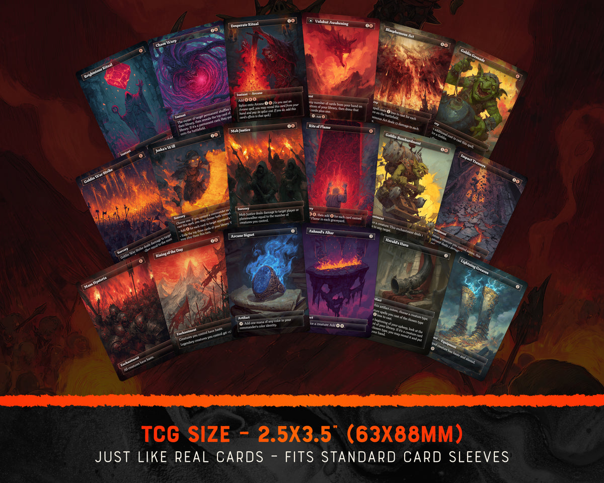 Krenko Goblins fantasy Commander proxy deck, presentation 09