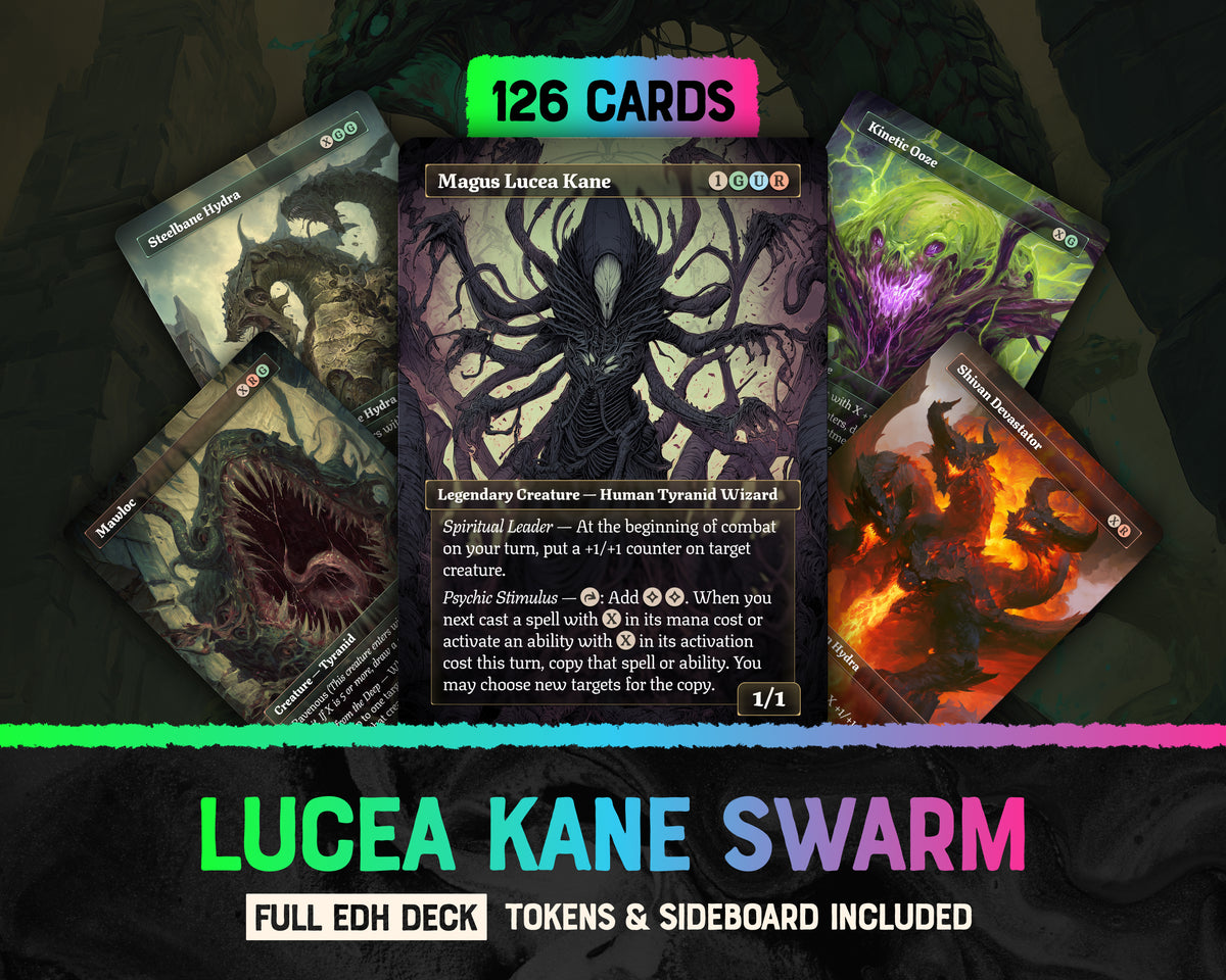 Lucea Kane Swarm fantasy Commander proxy deck, presentation 01