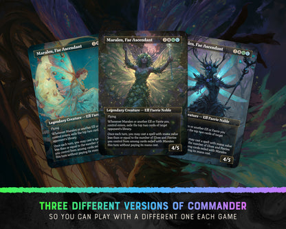Maralen Faeries fantasy Commander proxy deck, presentation 03