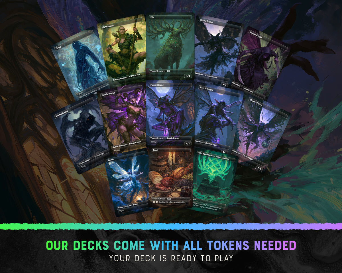 Maralen Faeries fantasy Commander proxy deck, presentation 04
