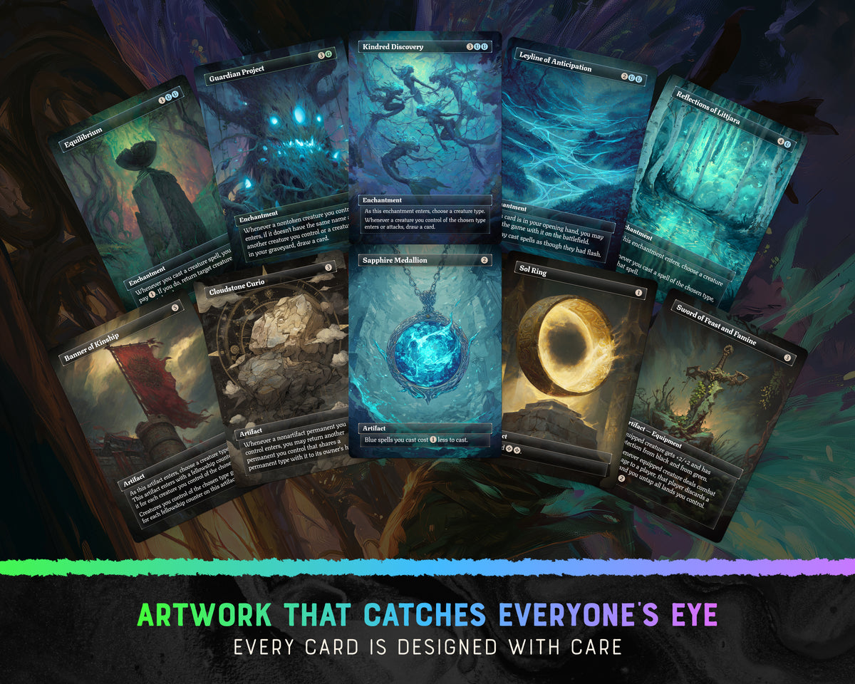 Maralen Faeries fantasy Commander proxy deck, presentation 10
