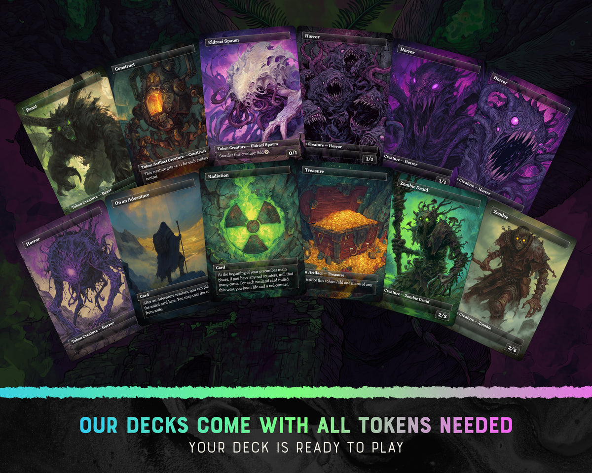 Mothman Radiation fantasy Commander proxy deck, presentation 04