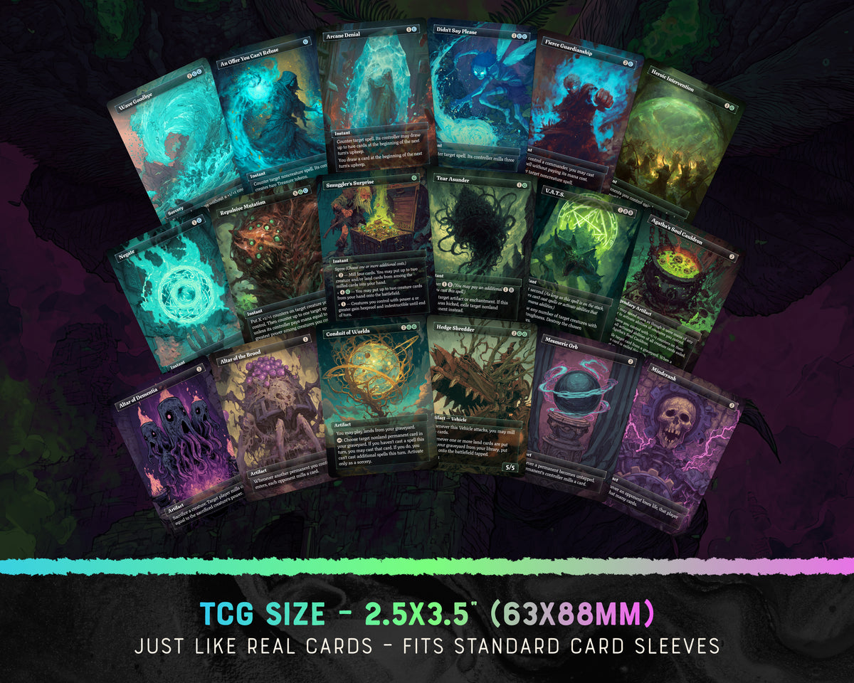Mothman Radiation fantasy Commander proxy deck, presentation 09