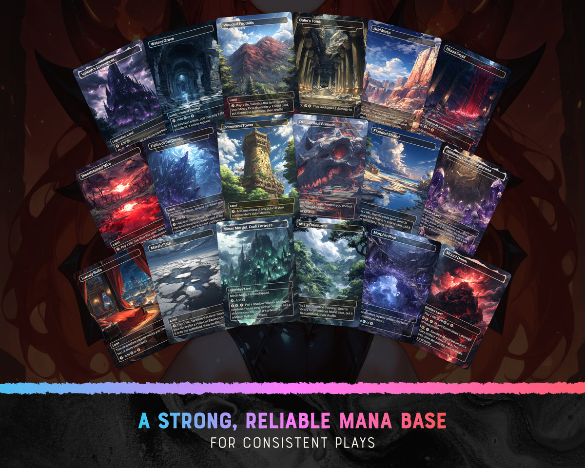 Queen Sauron waifu Commander proxy deck, presentation 12