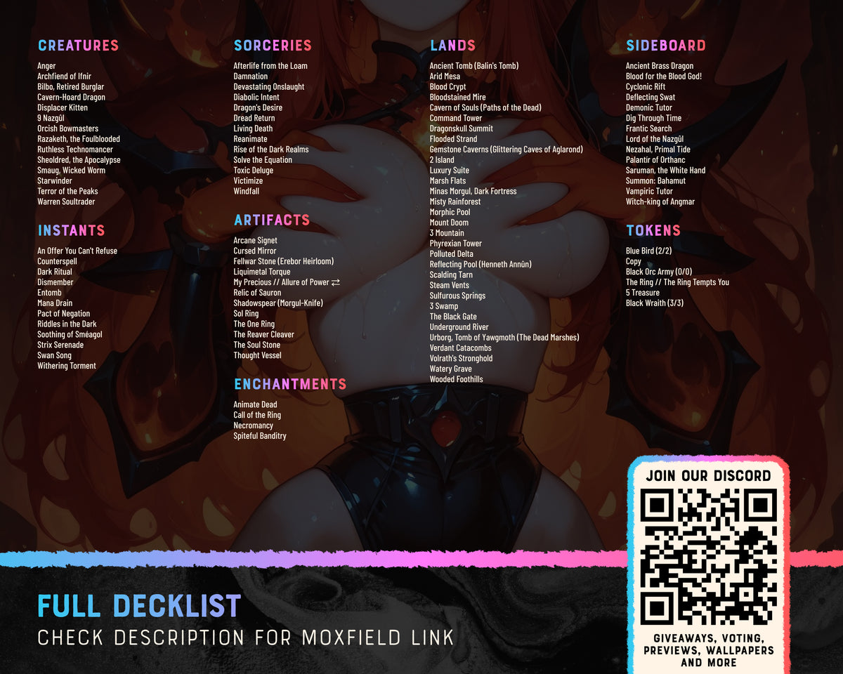 Queen Sauron waifu Commander proxy deck, presentation 13