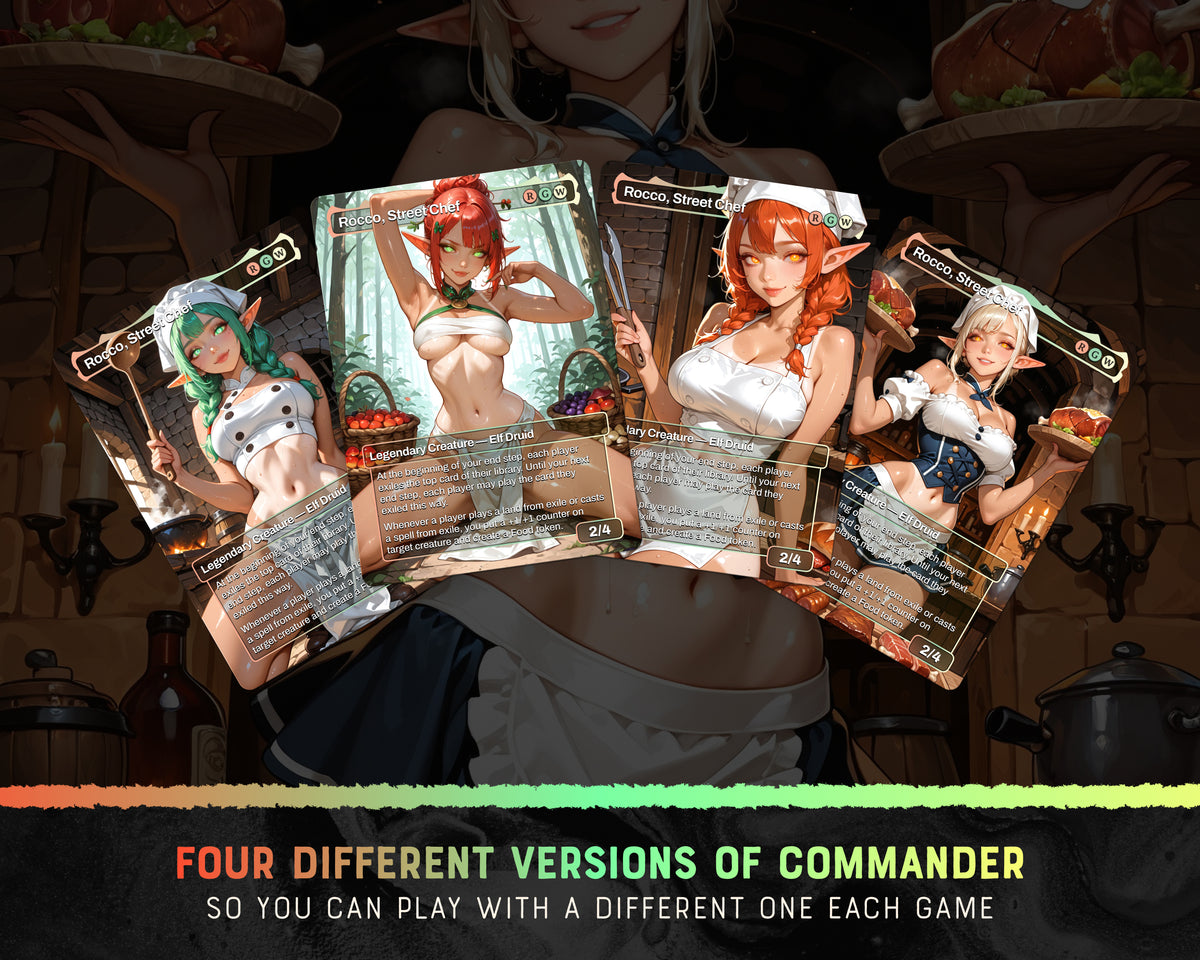Rocco Street Chefs waifu Commander proxy deck, presentation 03