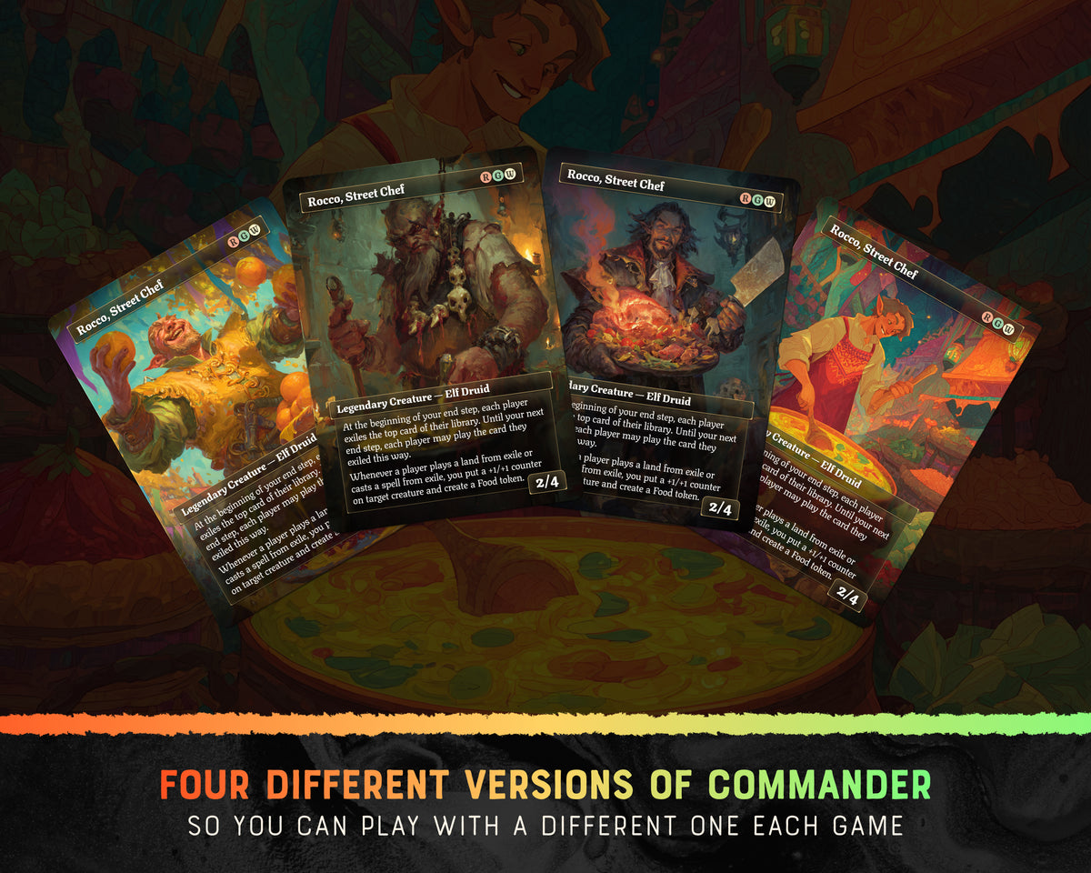 Rocco Food Engine fantasy Commander proxy deck, presentation 03