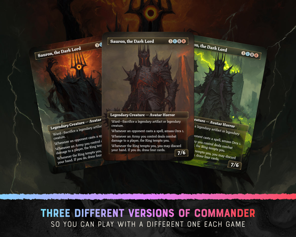 Shadow of Mordor fantasy Commander proxy deck, presentation 03