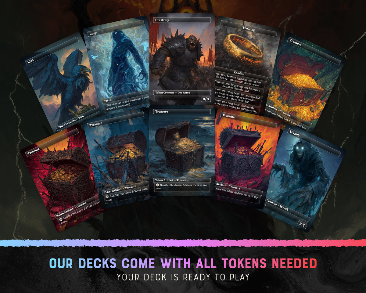 Shadow of Mordor fantasy Commander proxy deck, presentation 04