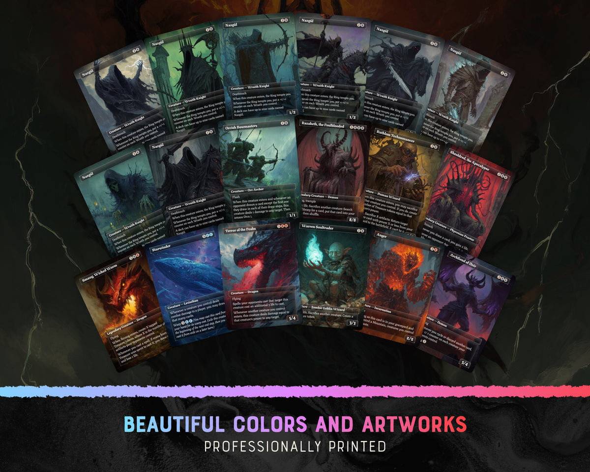 Shadow of Mordor fantasy Commander proxy deck, presentation 06
