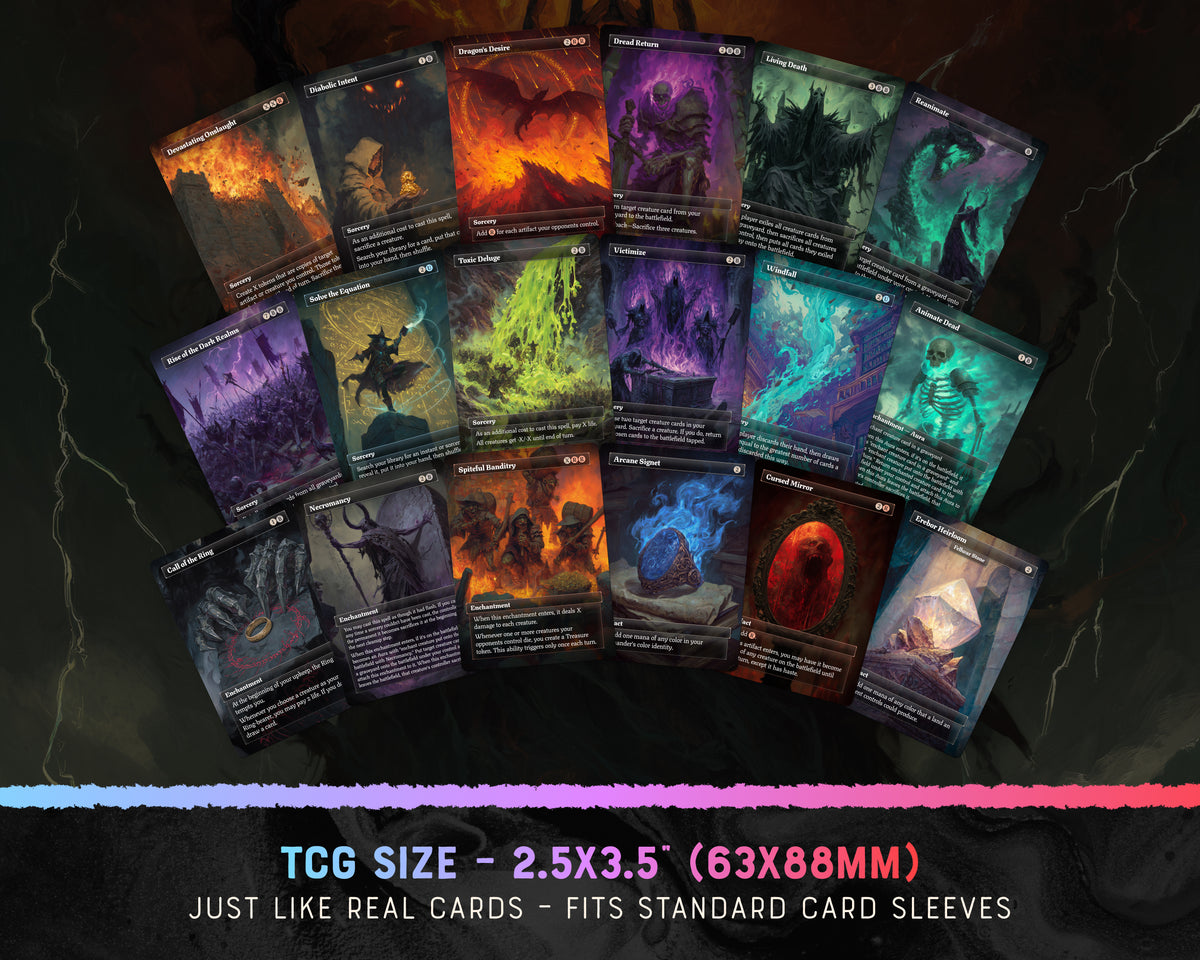 Shadow of Mordor fantasy Commander proxy deck, presentation 09