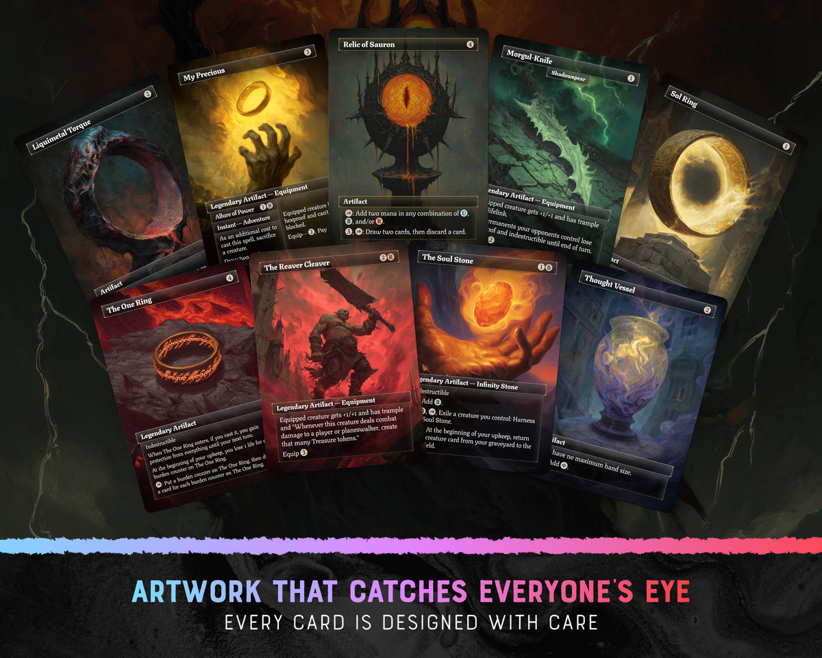 Shadow of Mordor fantasy Commander proxy deck, presentation 10