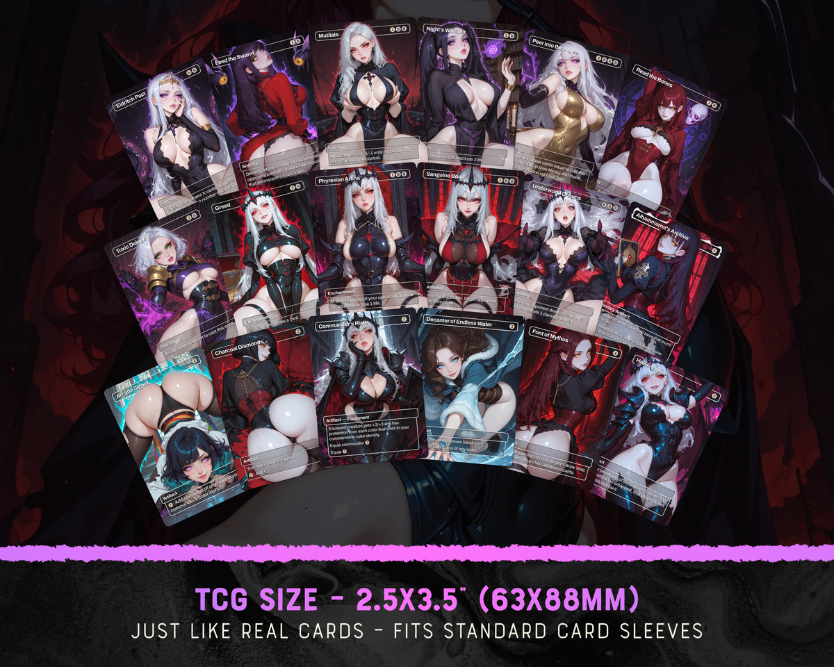 Sheoldred Apocalypse waifu Commander proxy deck, presentation 09