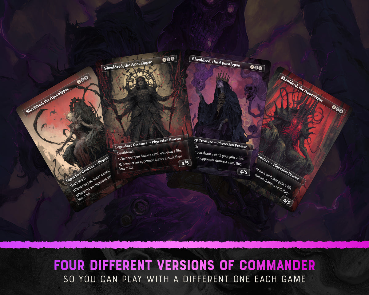 Sheoldred Torment fantasy Commander proxy deck, presentation 03