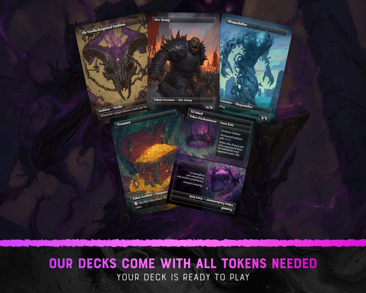 Sheoldred Torment fantasy Commander proxy deck, presentation 04