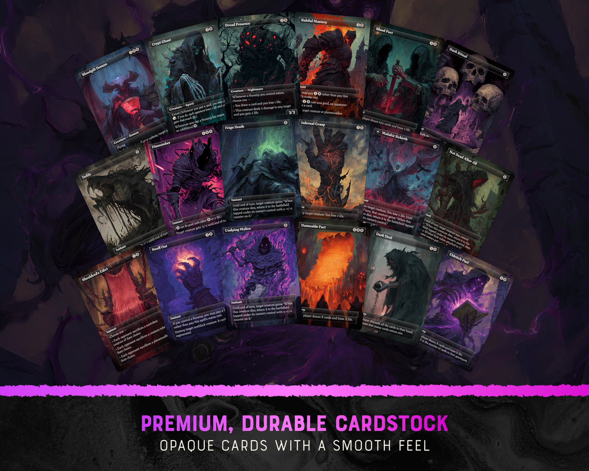 Sheoldred Torment fantasy Commander proxy deck, presentation 07