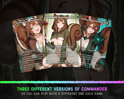 Squirrel Tribal waifu Commander proxy deck, presentation 03