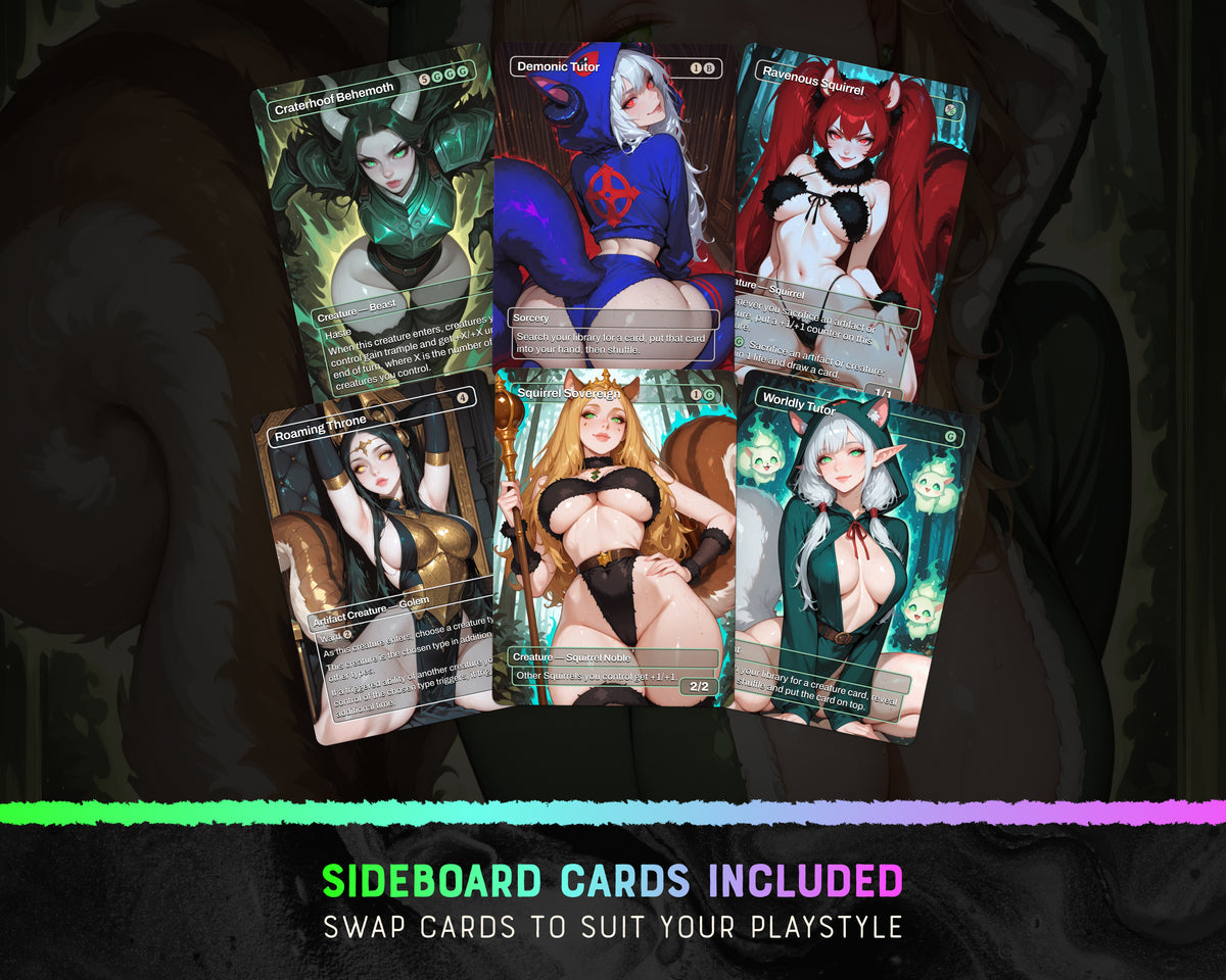 Squirrel Tribal waifu Commander proxy deck, presentation 05
